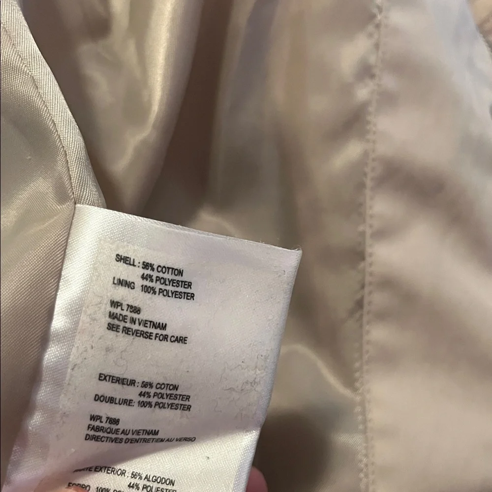 Michael Michael Kors Women’s Light Khaki Beige Belted Trench Coat Sz L